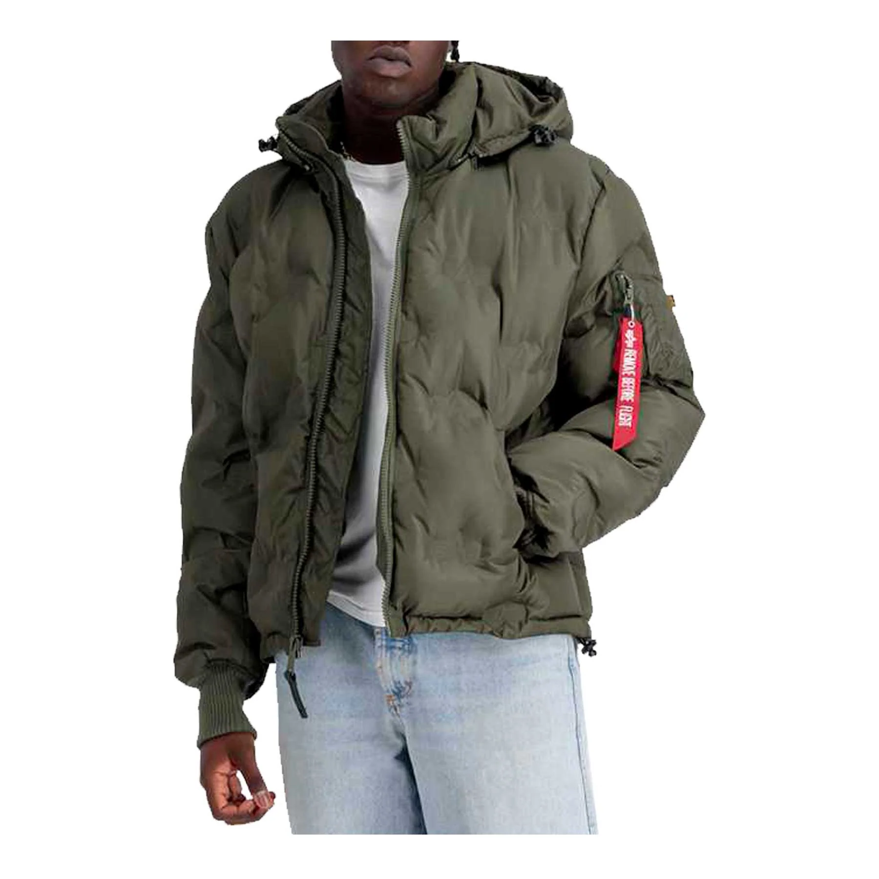 Piumino Con Cappuccio Puffer Logo